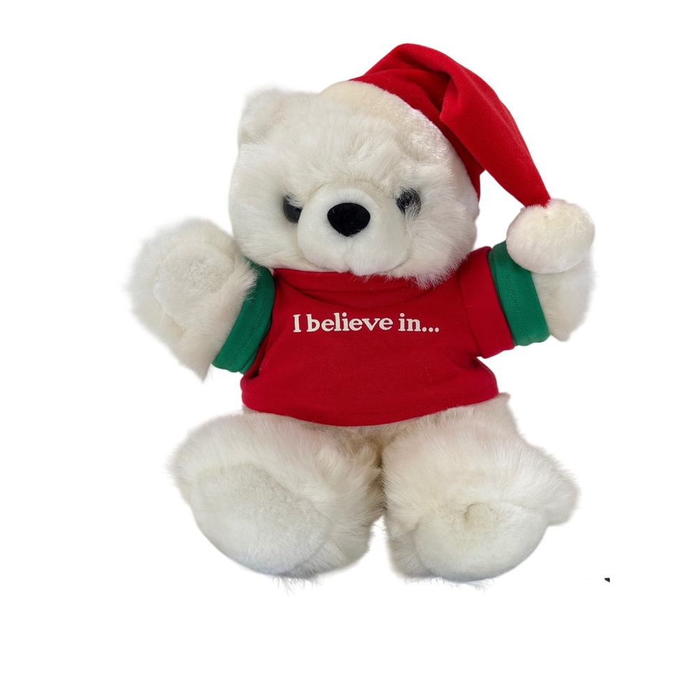 Vintage 1994 Keebler Miracle on 34th Street Christmas Plush Bear 13 inch Red Hat